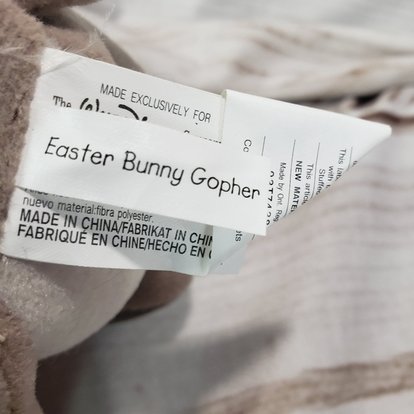 Disney Winnie The Pooh Easter Bunny Gopher Beanbag Plush With Tag 7 Inch 90s - Picture 8 of 11